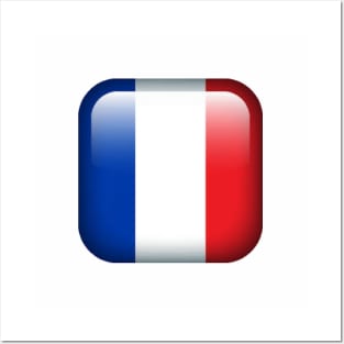 Cool Retro French Style Flag Emblem Posters and Art